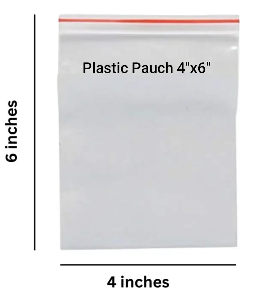 Plastic pouch for khajur pani 4x6 (100 nos)