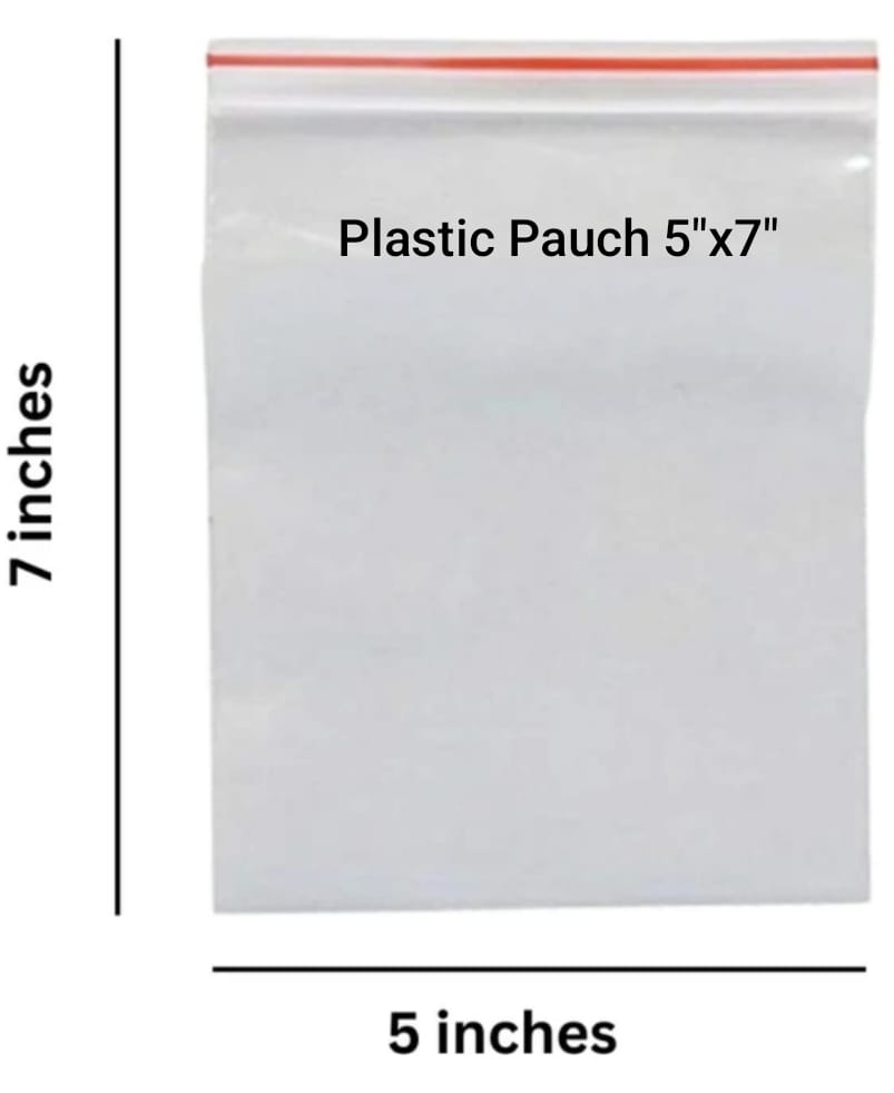 Plastic pouch for khajur pani 5x7 (100 nos)